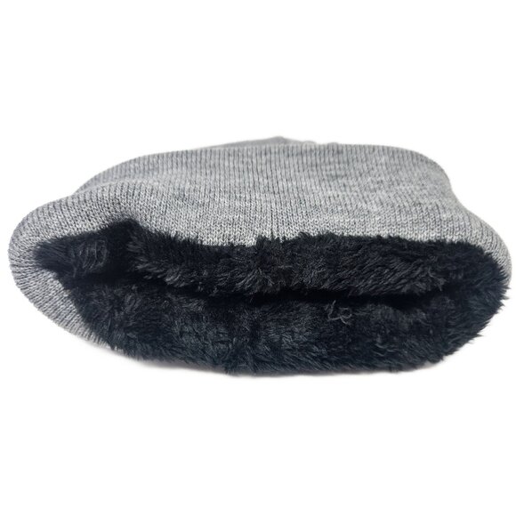 Puerto Rico Embroidered Skull Cap Beanie Winter Hat, Warm Lined, Grey, NWT - Picture 2 of 3